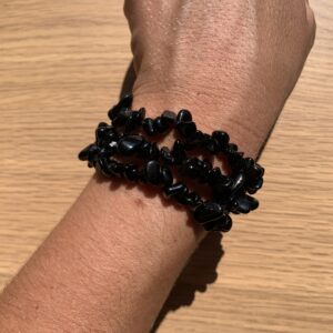 Pulsera de Obsidiana Negra Barroca