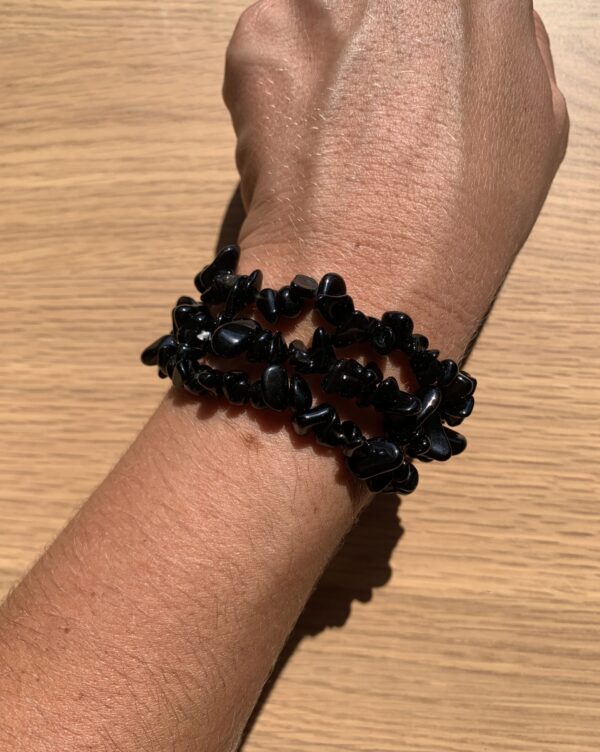 Pulsera de Obsidiana Negra Barroca